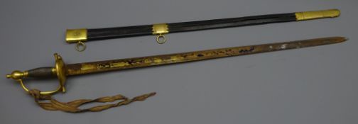 A British 1796 pattern heavy cavalry officer's Dress sword, 84.