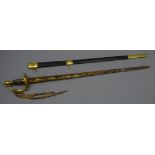 A British 1796 pattern heavy cavalry officer's Dress sword, 84.