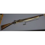 Victorian British Percussion breech loading three-band Snider type Carbine,