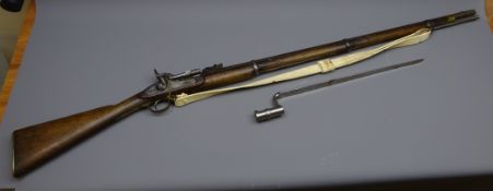 Victorian British Percussion breech loading three-band Snider type Carbine,