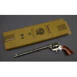 Denix Replica Long barrel Colt single action Buntline nickel finish pistol,