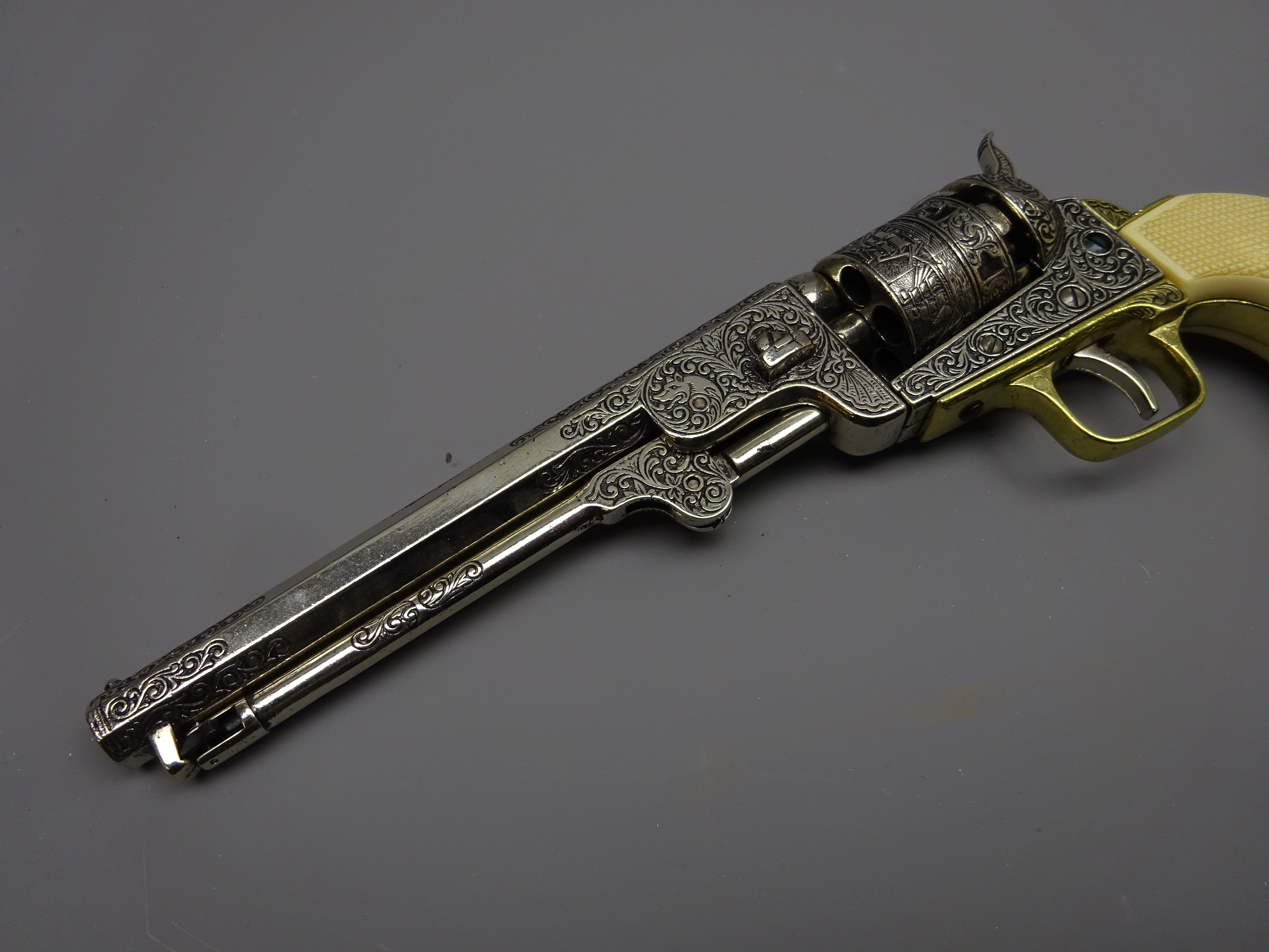 Denix Replica 1851 Navy Colt single action pistol, engraved detail, - Image 3 of 4