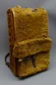 20th century Swiss pony skin and leather rucksack issued to Sdt. Tr.