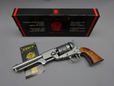 Denix Replica 1848 Colt Dragoon single action pistol, engraved detail,