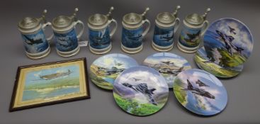 Dambusters Memorabilia - collection of six limited edition Wilfred Hardy for Davenport Pottery Co.