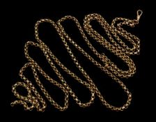 Victorian 9ct gold belcher chain necklace stamped 9ct,