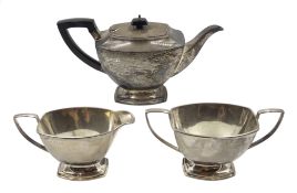 Three piece silver tea set by RGH & Co Birmingham 1938 Condition Report 34oz