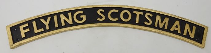 'Flying Scotsman' cast iron sign, 72cm Condition Report <a href='//www.