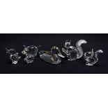 Swarovski Crystal 10th Anniversary Edition - The Squirrel, small squirrel, large duck,