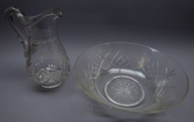 Early 20th century cut glass wash jug and bowl Condition Report <a href='//www.