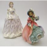 Royal Worcester 'The Last Waltz' limited edition figure and Royal Doulton figure 'Spring Morning'