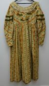 Late Victorian printed cotton day dress,