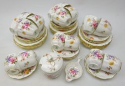 Royal Crown Derby tea and coffee wares decorated in the Derby Posies pattern comprising ten cups &