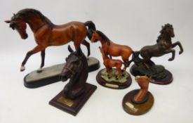 The Juliana Collection Bronzed rearing horse,