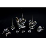 Collection of Swarovski Crystal Mice, large to small figures,