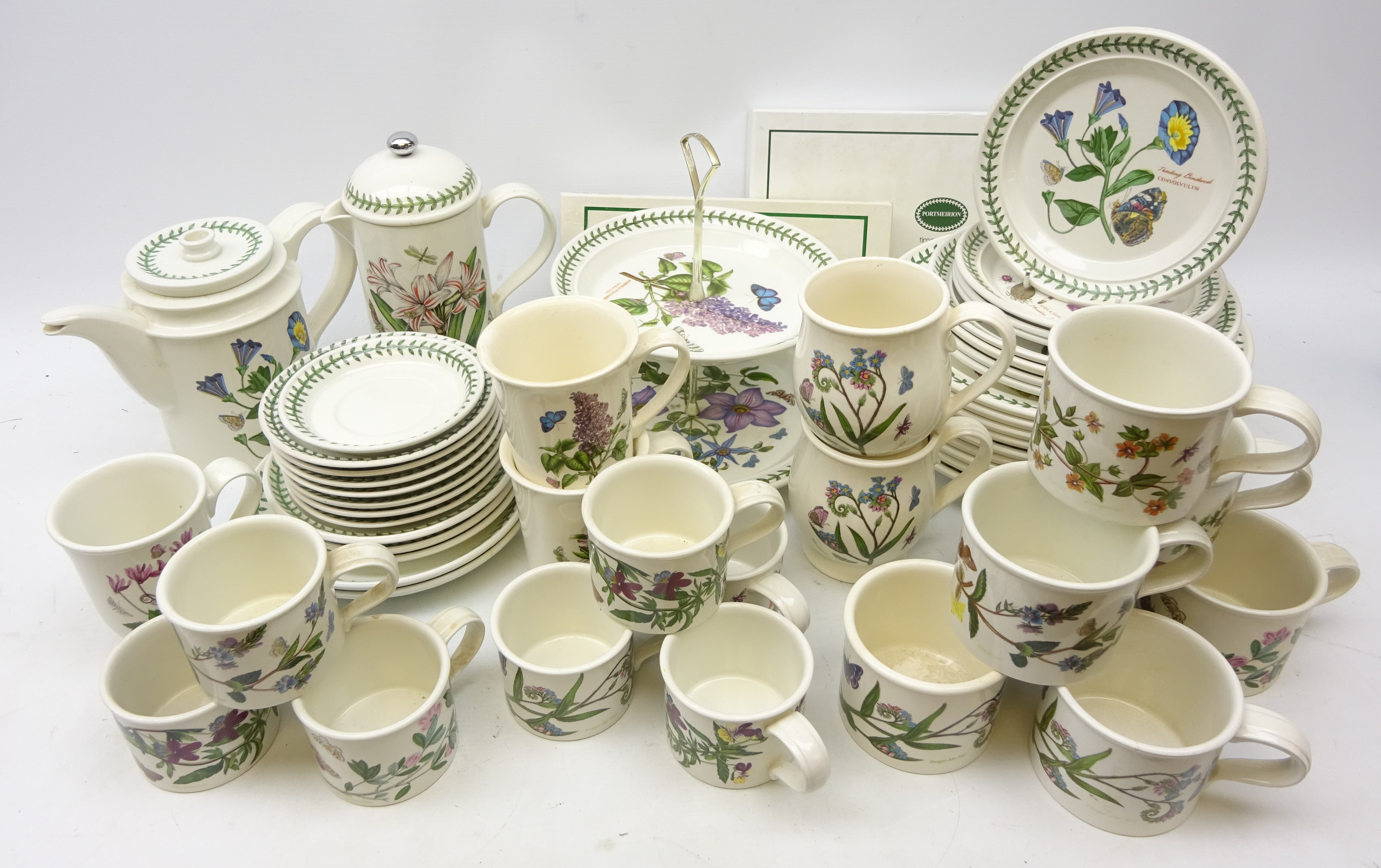 Portmeirion Botanic Garden dinner and tea wares comprising coffee pot, cafetiere,