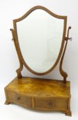 19th century style walnut toilet mirror,
