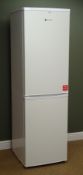 Hoover HVBF 5182WK upright white fridge freezer, W55, H185,