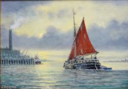 Jack Rigg (British 1927-): 'Humber Sloop', oil on board signed and dated 2008,