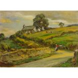 Owen Bowen (Staithes Group 1873-1967): Cottage on a Hillside,