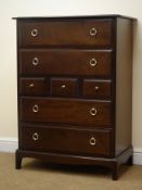Stag Minstrel mahogany seven drawer chest, on bracket feet, W82cm, H113cm,