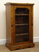 Victorian inlaid rosewood and ebony music cabinet, brass gallery,
