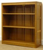 Wilf 'Squirrelman' Hutchinson of Husthwaite, adzed oak bookcase,