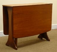 G-plan teak drop leaf table, W137cm, H73cm,