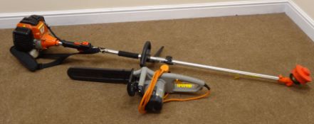 Parker PGMT-S200 petrol strimmer and a Titan TTB355CHN electric chain saw (2) Condition