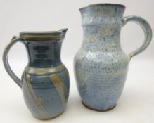 Richard Cheshire Cwm Pottery stoneware jug & similar style Rob Bradstock jug,