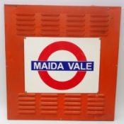 London Underground Maida Vale aluminium red finish air-conditioning vent,