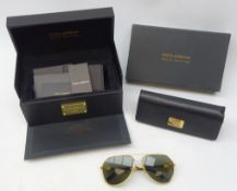 Dolce & Gabbana 'Gold Edition' sunglasses DG 2073-K 440/58 with certificates, leather case,