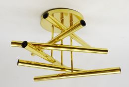 1970's polished brass light fitting by Gaetano Sciolari (1927-1994),