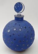 Rene Lalique 'Dans La Nuit' for Worth Paris, large globular glass scent bottle,
