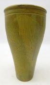 Treston Holmes, Klive Pottery tapered vase with incised decoration,