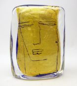 Luigi Benzoni (Italian 1956-): Murano glass and gold leaf sculpture 'Beatus Vir' (Berengo Studio),