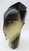 1980s plaster sculptural bust of a lady by Lindsey Balkweill,