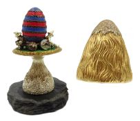 Limited edition Christopher Nigel Lawrence silver, silver-gilt & enamel Surprise Easter Mushroom no.