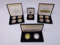 Eleven Queen Elizabeth II five pound coins including 'The Queen's 88th Birthday' coin pair,