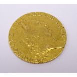 George III 1790 gold 'spade' Guinea, weight 8.