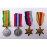 Four WW2 medals comprising 1939-45 War Medal, Defence Medal,