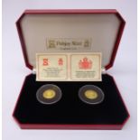 Two gold coin set 'Legal Tender Pearl and Diamond 100th Birthday Queen Mother Coin Set',