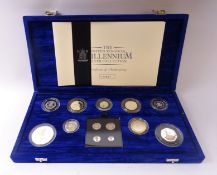 'The United Kingdom Millennium Silver Collection', complete with all thirteen coins,