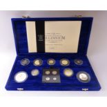 'The United Kingdom Millennium Silver Collection', complete with all thirteen coins,