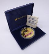 Five ounce silver coin 'The Golden Jubilee Weekend Gold Plated Silver Britannia Commemorative'