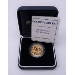 Queen Elizabeth II 2002 Guernsey gold proof twenty-five pound coin,