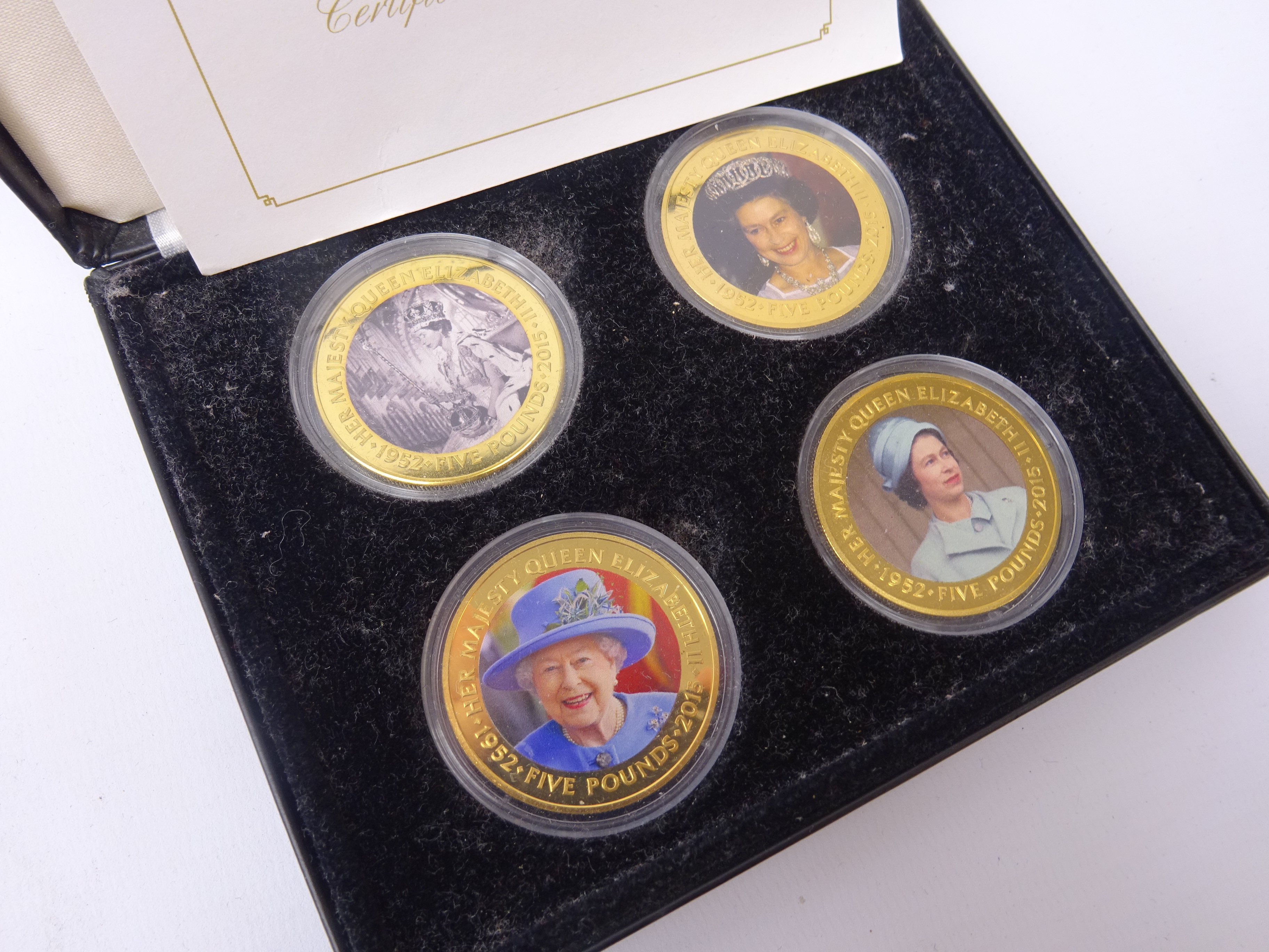 Eleven Queen Elizabeth II five pound coins including 'The Queen's 88th Birthday' coin pair, - Image 8 of 9