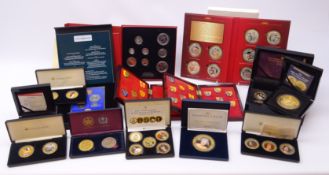 Collection of modern commemorative coins and coin sets including Queen Elizabeth II 'The 2012