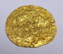 Edward IV gold angel coin, registered on finds.org.