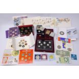 Collection of mostly Great British coins including a Royal Mint 1996 'Anniversary Collection' seven